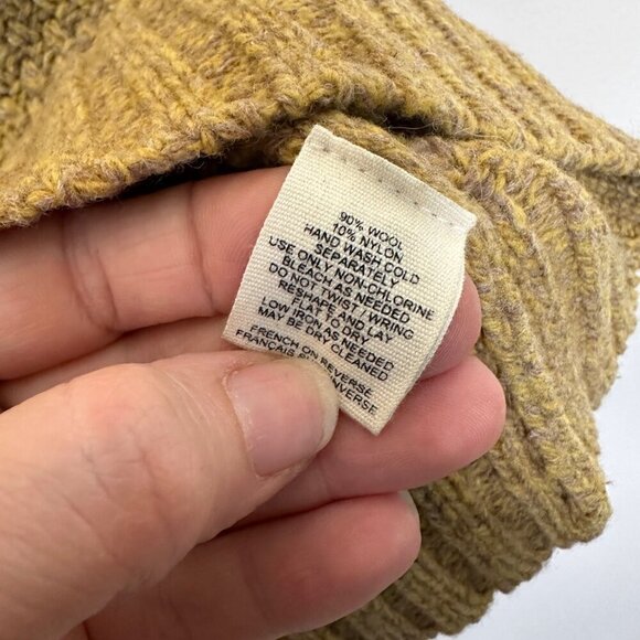 Anthropologie Moth Pom Pom Wool Crewneck Sweater in Mustard Size S - Picture 5 of 7